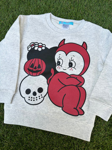 Maru Tattoo Devil  crew neck sweatshirt Kids'size